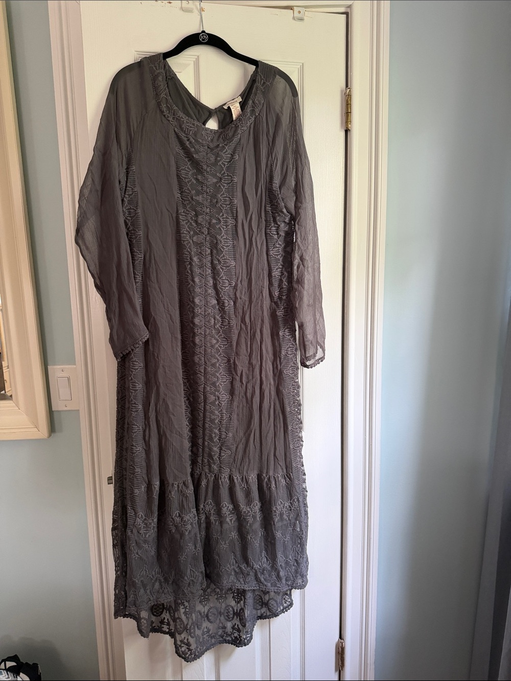 sundance boutique Gray Lace High-Low Women's Dress